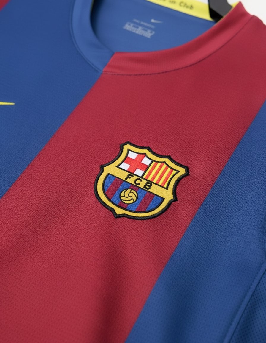 Barcelona Local 2006-07 retro shirt detail