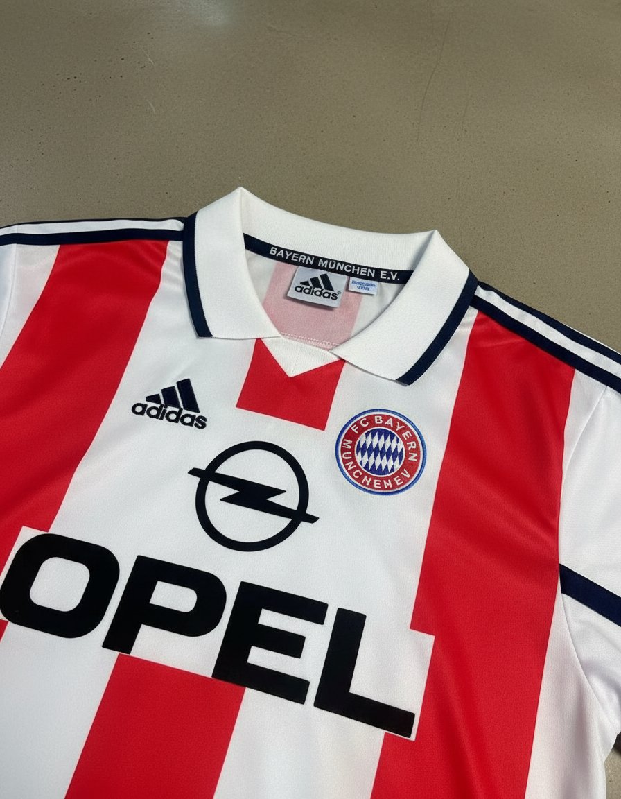 Bayern Munich Visitante 2000 retro shirt detail