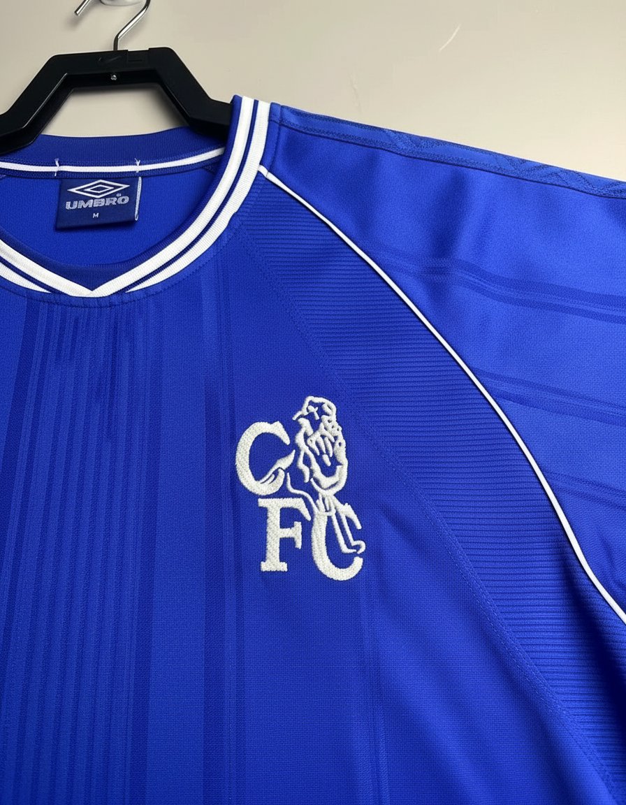 Chelsea Local 1999 retro shirt detail