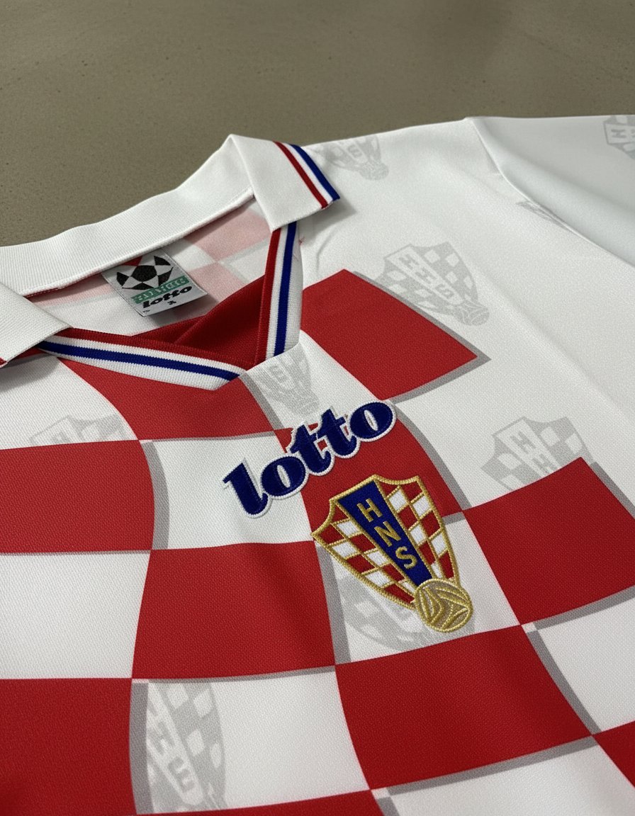 Croacia Local 1998 retro shirt detail