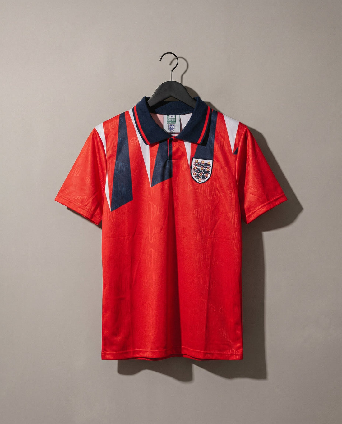 Inglaterra Visitante 1992 retro shirt front