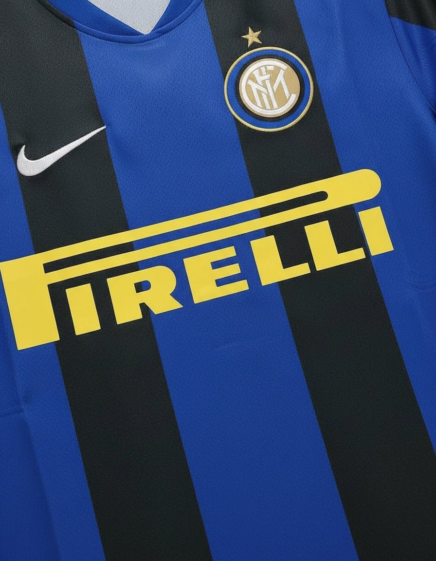 Inter de Milán Local 2008-09 retro shirt detail