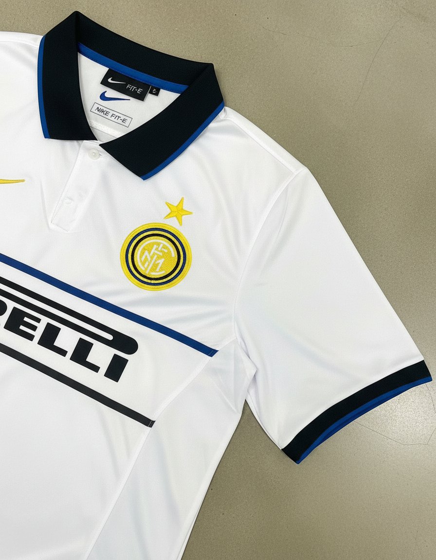 Inter de Milán Visitante 1998 retro shirt detail