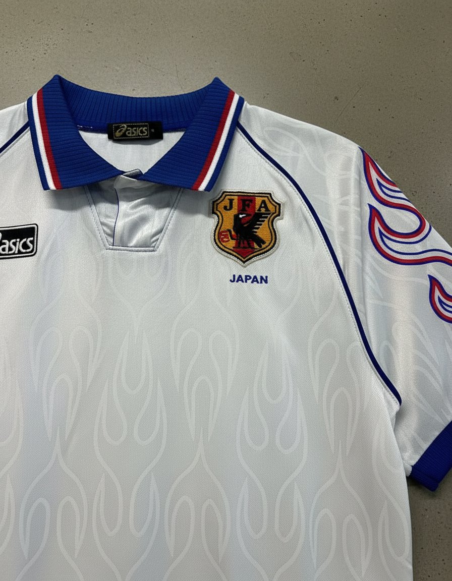 Japón Visitante 1998 retro shirt detail