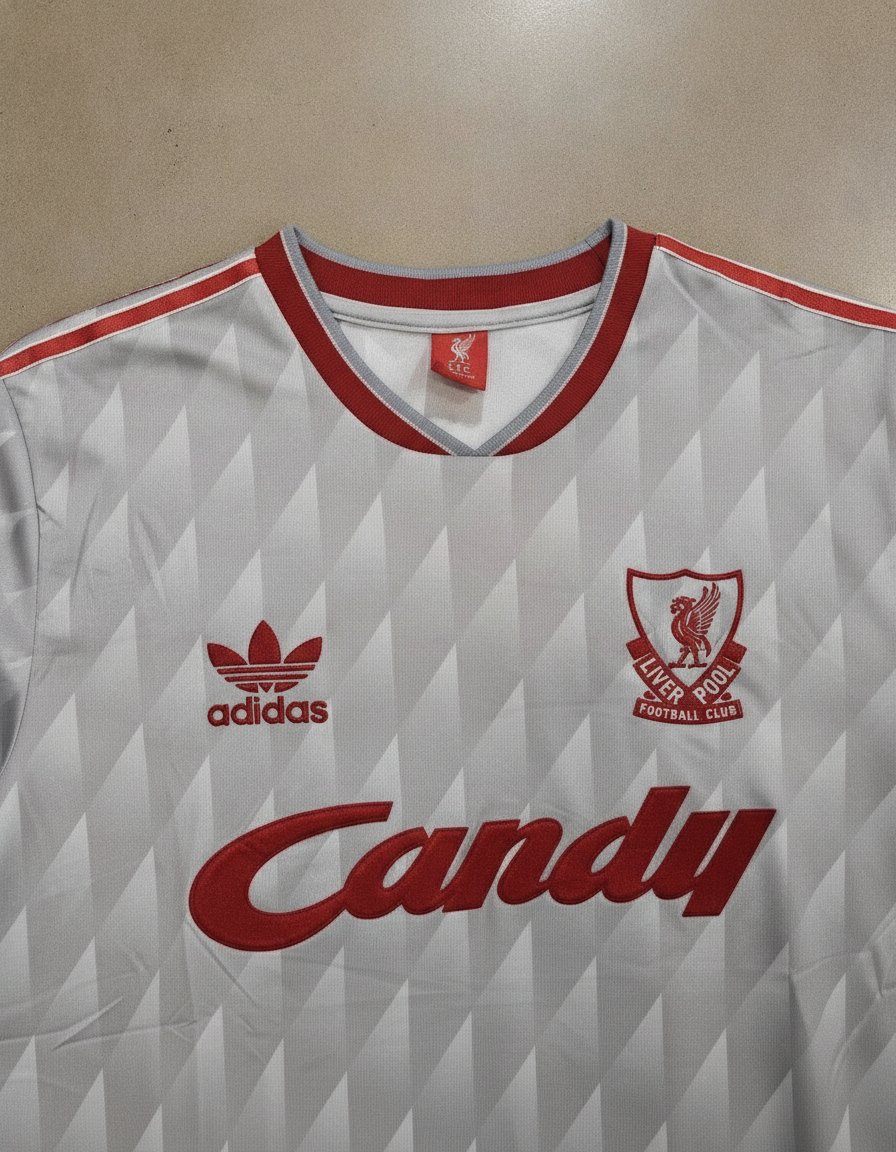 Liverpool Visitante 1989 retro shirt detail