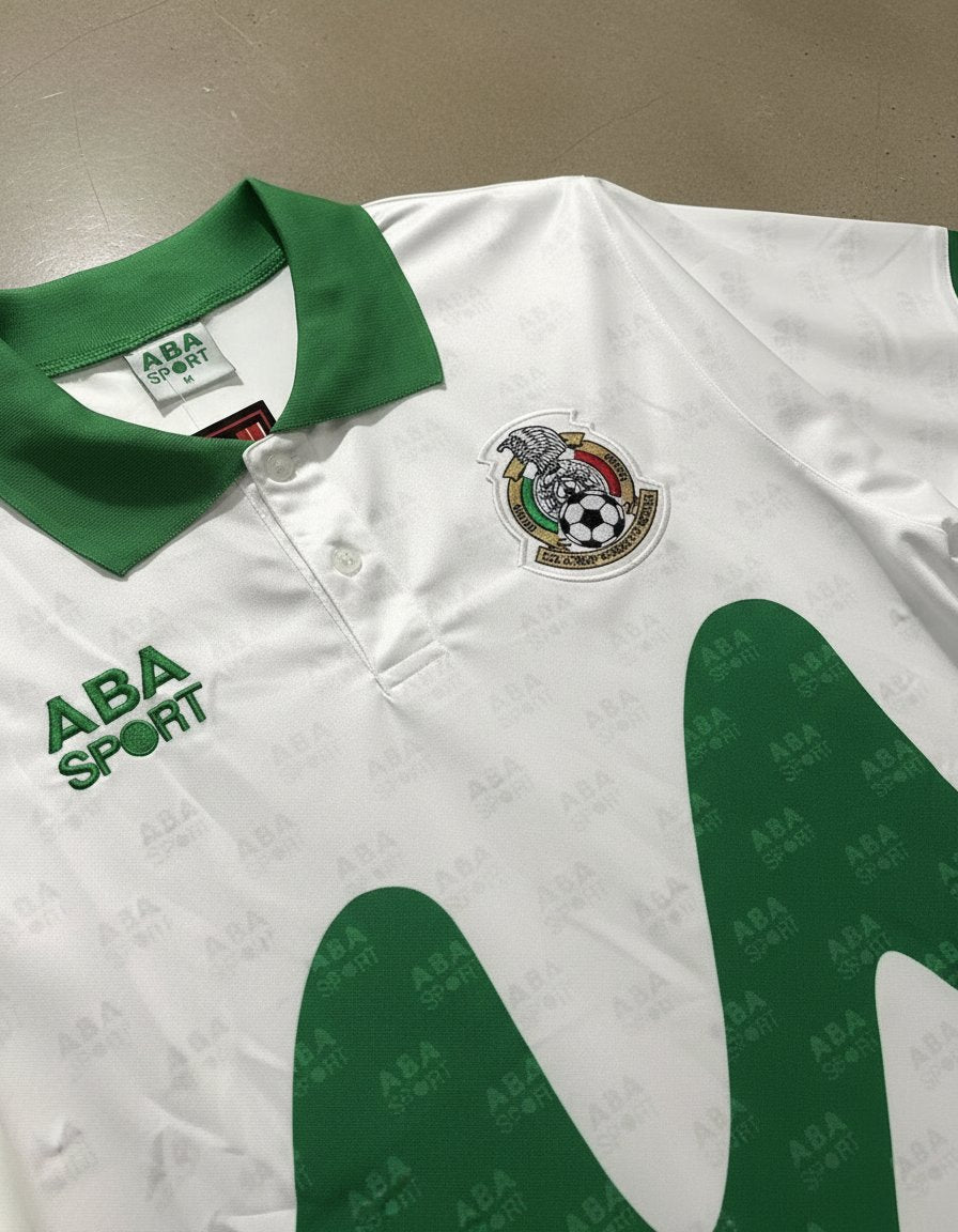México Visitante 1995 retro shirt detail