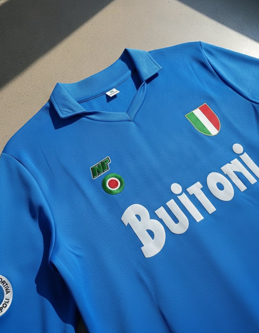 Napoli Local 1987 retro shirt detail