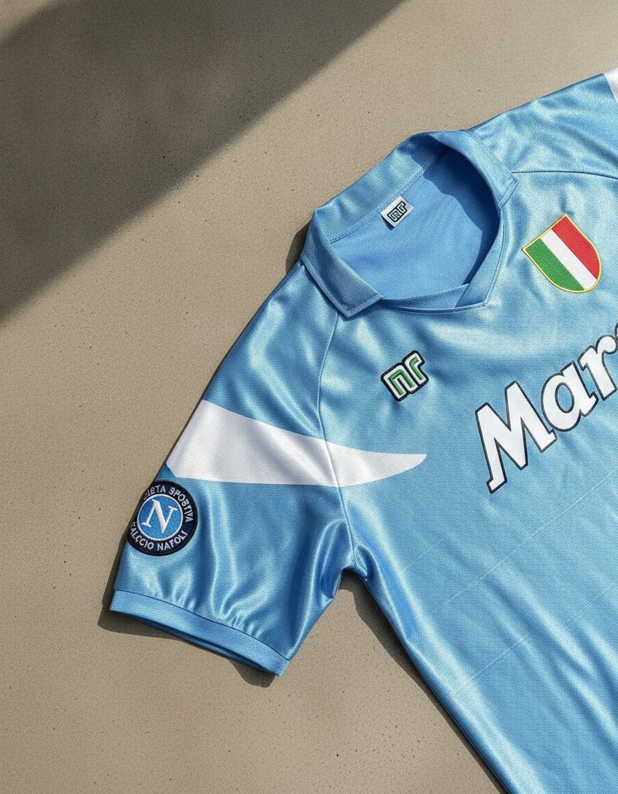 Napoli Local 1990 retro shirt detail