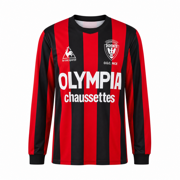 OGC Nice 1977/78 Home Long Sleeve Kit