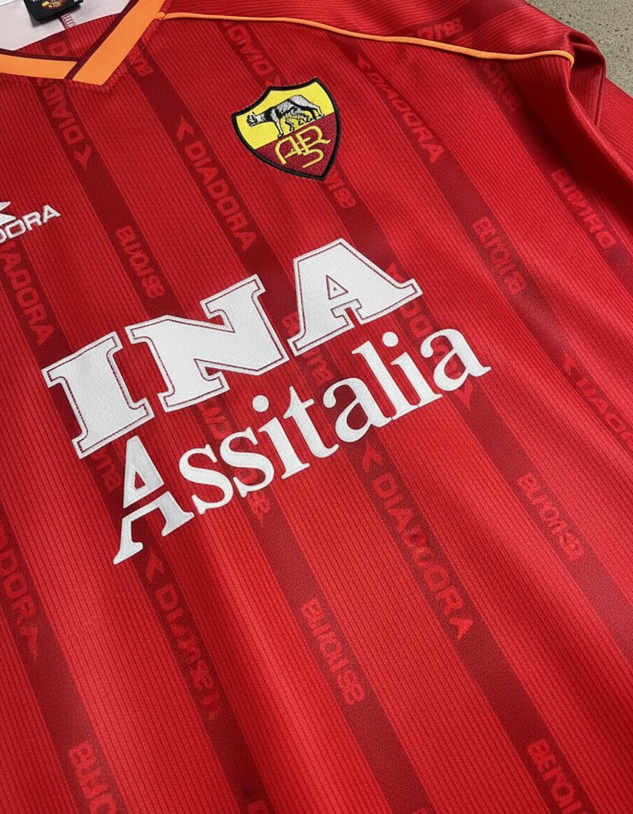 Roma Local 1999 retro shirt detail